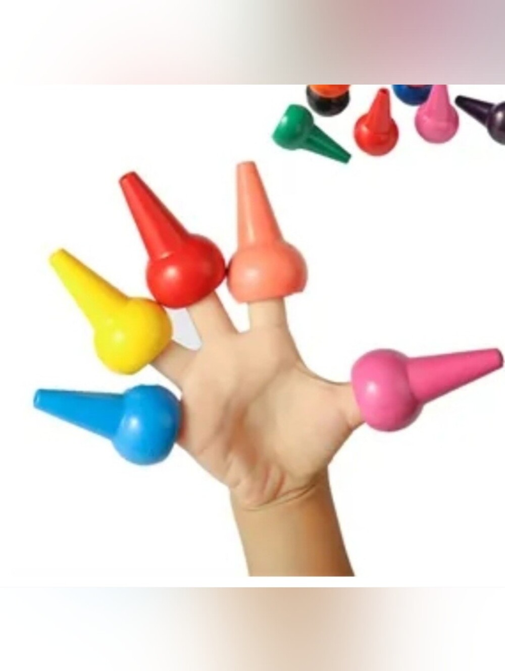12 Finger crayons Easy Grip Crayon Tower - Rainbow Colors